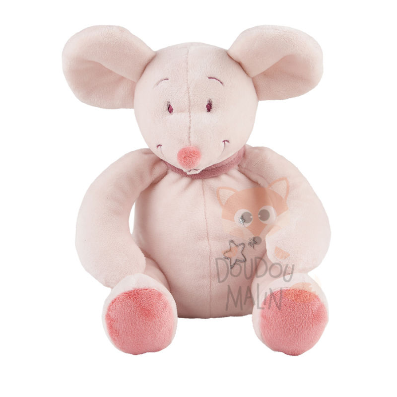 Noukies mia & victoria soft toy pink mouse 25 cm 